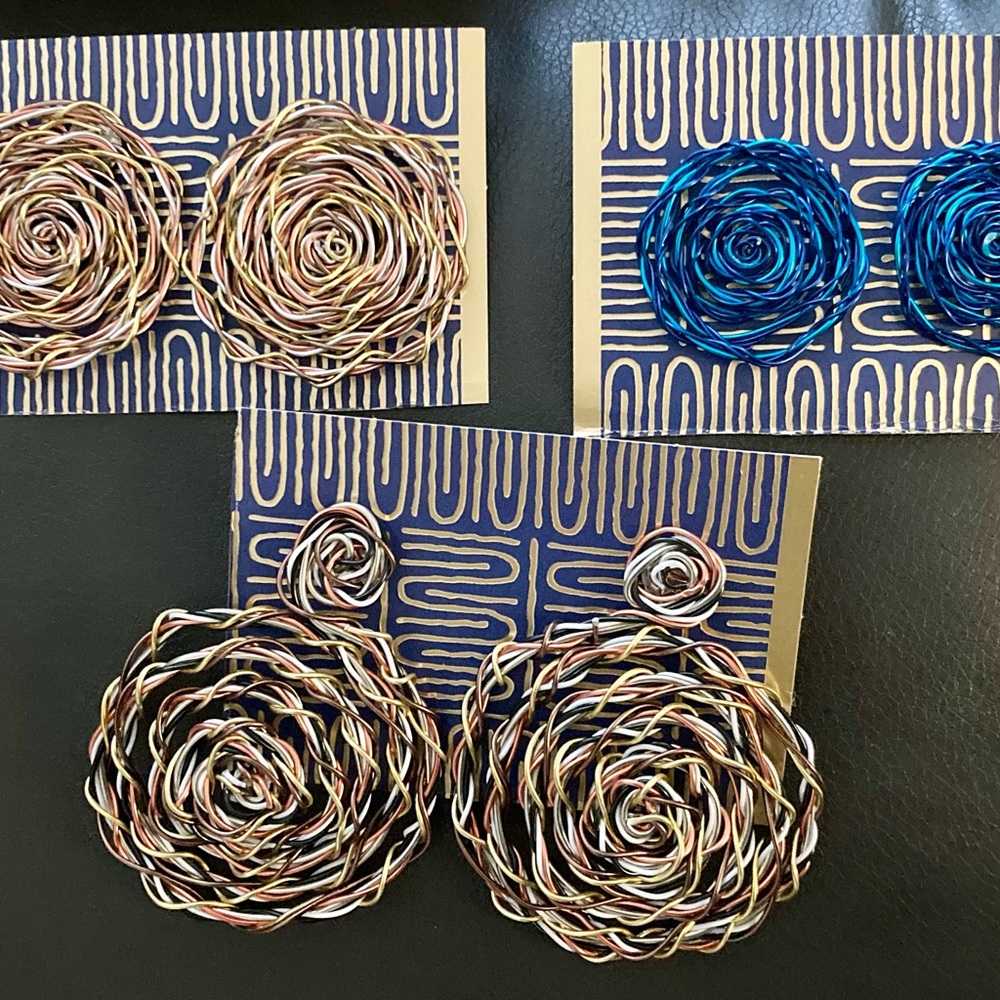 DNA swirl post earrings
